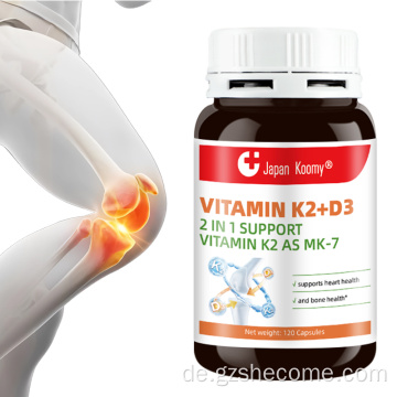 Shecome Vitamin K2 D3 Ergänzung für die Knochen- und Herzgesundheit